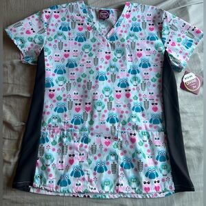 Owl Scrub Top
